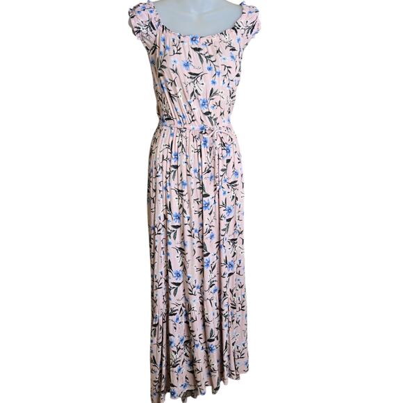 American Eagle Womens Dress XXS Pink Floral Cottagecore Boho Prairie Maxi - Picture 1 of 11